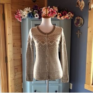 WILLI SMITH LAMBSWOOL Cardigan w/DIAMONDS NEW w/tg